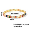 Women's Gold Plated Copper Star Bracelet With Colored Zircon Short Box Chain Personality Jewelry