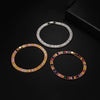 Women's Gold Plated Copper Star Bracelet With Colored Zircon Short Box Chain Personality Jewelry