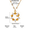 Women's Gold Plated Copper Zircon Flower And Butterfly Necklace With Leaf And Heart Details Light Luxury Oshaped Chain Jewelry
