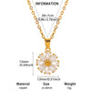 Women's Gold Plated Copper Zircon Flower And Butterfly Necklace With Leaf And Heart Details Light Luxury Oshaped Chain Jewelry