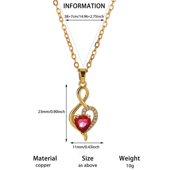 Women's Gold Plated Copper Zircon Flower And Butterfly Necklace With Leaf And Heart Details Light Luxury Oshaped Chain Jewelry