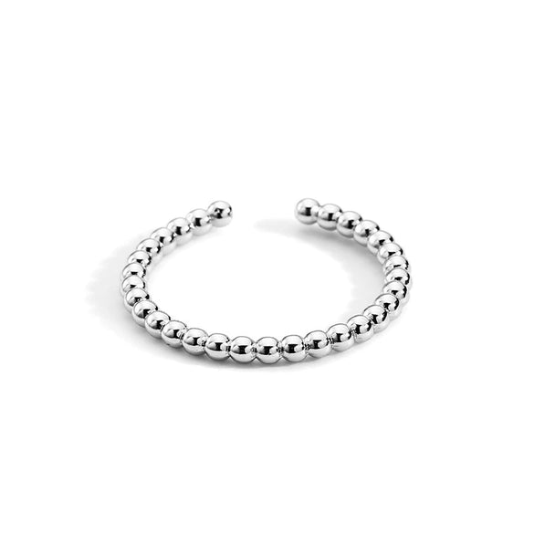 Women's Gold Plated Open Ring Adjustable Beads Geometric Style Electroplated