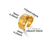 Women's Gold Plated Open Ring With Diamond Heart Butterfly Flower Crystal And Layered Tassel Design