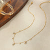 Women’s Gold Plated Stainless Steel Cherry Zircon Geometric Pendant Necklace With Lobster Clasp And Regular Chain