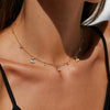 Women’s Gold Plated Stainless Steel Cherry Zircon Geometric Pendant Necklace With Lobster Clasp And Regular Chain