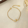 Women’s Gold Plated Stainless Steel Geometric Pendant Necklace With Delicate Clavicle Chain And Lobster Clasp