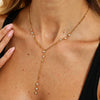 Women's Gold Plated Stainless Steel Geometric Tassel Pendant Necklace With Regular Chain