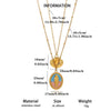Women's Gold Plated Stainless Steel Necklace With Enamel Scallop Turtle And Fish Pendants Twisted Chain Animal Jewelry