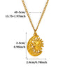 Women's Gold Plated Stainless Steel Star Pendant Necklace With Flat Chain Simple Elegant Jewelry Wholesale