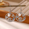 Women's Gold Plated Stainless Steel Wave Earrings With Ocean Inspired Shell Star Pearl And Butterfly Details