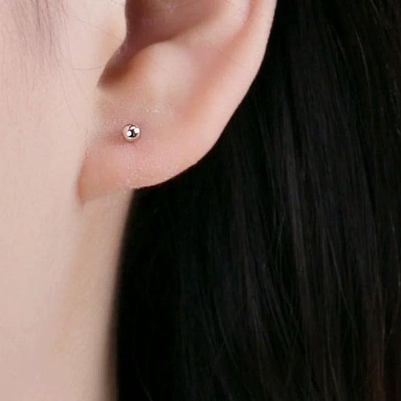 Women's Gold Plated Sterling Silver Curved Barbell Eyebrow Piercing Jewelry Fashion Body Accessory