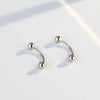 Women's Gold Plated Sterling Silver Curved Barbell Eyebrow Piercing Jewelry Fashion Body Accessory