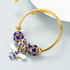 Women's Gold Tone Alloy Bracelet With Adjustable Chain And Sparkling Ball Detail Electroplated Fashion Jewelry