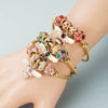 Women's Gold Tone Alloy Bracelet With Adjustable Chain And Sparkling Ball Detail Electroplated Fashion Jewelry