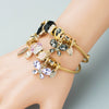 Women's Gold Tone Butterfly Multi Element Pendant Bracelet In Alloy With Electroplated Finish
