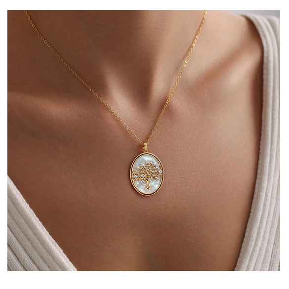Women's Gold Tone Copper Round Rose Pendant Necklace Elegant Light Luxury Geometric Floral Clavicle Chain With Electroplated Finish