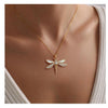 Women's Gold Tone Copper Round Rose Pendant Necklace Elegant Light Luxury Geometric Floral Clavicle Chain With Electroplated Finish