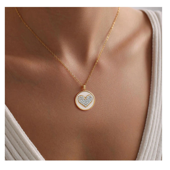 Women's Gold Tone Copper Round Rose Pendant Necklace Elegant Light Luxury Geometric Floral Clavicle Chain With Electroplated Finish