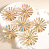 Women's Gold Tone Electroplated Geometric Flower Stud Earrings With Stainless Steel Ear Posts Fashion Jewelry