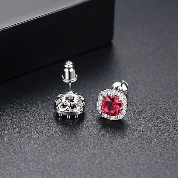Women's Gold Tone Geometric Zircon Crystal Earrings Electroplated Copper Fashion Jewelry For Wholesale