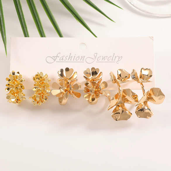 Women's Gold Tone Ginkgo Leaf Tassel Earrings Geometric Floral Statement Jewelry With Stainless Steel Posts And Electroplated Finish