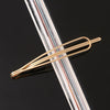 Women's Gold Tone Metal Word Clip Hairpin With Simple Floral Design And Electroplated Finish Hair Accessory