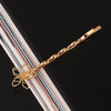 Women's Gold Tone Metal Word Clip Hairpin With Simple Floral Design And Electroplated Finish Hair Accessory