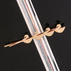 Women's Gold Tone Metal Word Clip Hairpin With Simple Floral Design And Electroplated Finish Hair Accessory