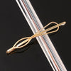 Women's Gold Tone Metal Word Clip Hairpin With Simple Floral Design And Electroplated Finish Hair Accessory