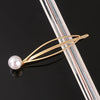 Women's Gold Tone Metal Word Clip Hairpin With Simple Floral Design And Electroplated Finish Hair Accessory
