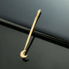 Women's Gold Tone Metal Word Clip Hairpin With Simple Floral Design And Electroplated Finish Hair Accessory