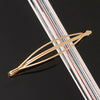 Women's Gold Tone Metal Word Clip Hairpin With Simple Floral Design And Electroplated Finish Hair Accessory
