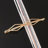 Women's Gold Tone Metal Word Clip Hairpin With Simple Floral Design And Electroplated Finish Hair Accessory