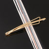 Women's Gold Tone Metal Word Clip Hairpin With Simple Floral Design And Electroplated Finish Hair Accessory