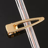 Women's Gold Tone Metal Word Clip Hairpin With Simple Floral Design And Electroplated Finish Hair Accessory