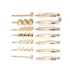 Women's Gold Tone Metal Word Clip Hairpin With Simple Floral Design And Electroplated Finish Hair Accessory