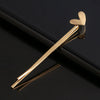 Women's Gold Tone Metal Word Clip Hairpin With Simple Floral Design And Electroplated Finish Hair Accessory