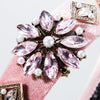 Women’s Gold Velvet Wide Headband With Crystal Flower Design Light Luxury Hair Accessory