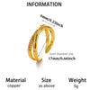 Women's Goldplated Copper Geometric Open Ring With Sunflower Pattern And Adjustable Minimalist Band
