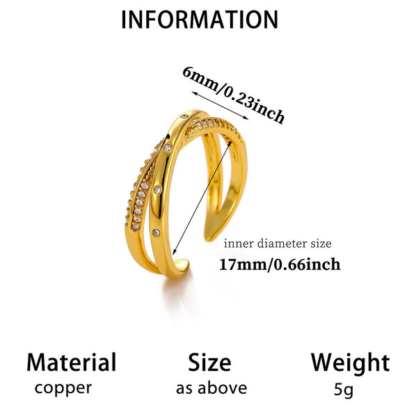Women's Goldplated Copper Geometric Open Ring With Sunflower Pattern And Adjustable Minimalist Band