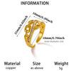 Women's Goldplated Copper Geometric Open Ring With Sunflower Pattern And Adjustable Minimalist Band