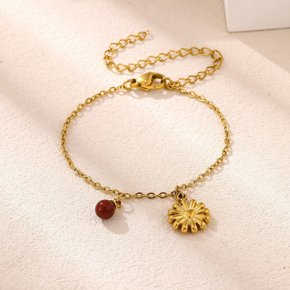 Women's Goldplated Floral Heart Pearl Y Necklace With Baroqueinspired Pendant And Ochain Design