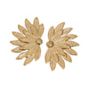 Women's Goldplated Stainless Steel Floral Stud Earrings With Minimalist Modern Botanical Design