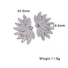 Women's Goldplated Stainless Steel Floral Stud Earrings With Minimalist Modern Botanical Design