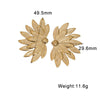 Women's Goldplated Stainless Steel Floral Stud Earrings With Minimalist Modern Botanical Design