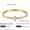 Women's Goldplated Stainless Steel Oval Bangle Bracelet With Simple Design And Colorfast Finish