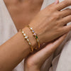 Women's Goldplated Stainless Steel Oval Bangle Bracelet With Simple Design And Colorfast Finish