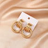 Women's Goldtone Alloy Geometric Earrings Handmade Fashion Jewelry With A Distinctive Statement Style For Wholesale