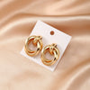 Women's Goldtone Alloy Geometric Earrings Handmade Fashion Jewelry With A Distinctive Statement Style For Wholesale