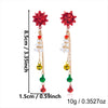 Women's Goldtone Bell Tassel Drop Earrings Electroplated Alloy Botanical Forestinspired Holiday Jewelry